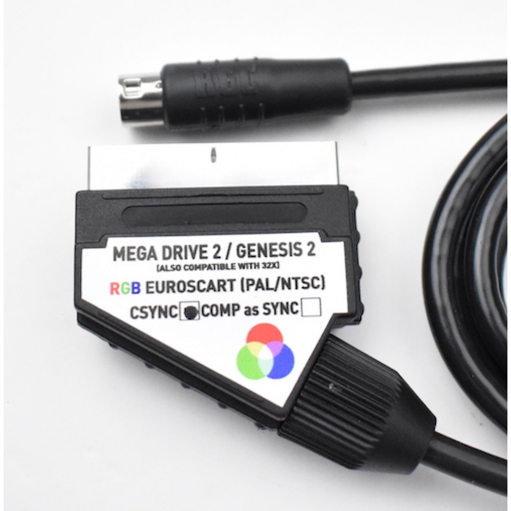 Sega Mega Drive 2 RGB SCART Megadrive 2, CDX 32X, dbGrafx Booster TTP